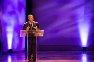 Mitch Landrieu at Allen Toussaint funeral
